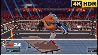 WWE 2K24 - Cody rhodes vs Aj styles - No Holds Barred Match at Clash at Castle -No Commentary