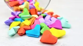 💕 C&oacute;mo hacer corazones de papel peque&ntilde;os &iexcl;F&aacute;cil!