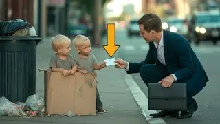 Abandoned Twins Hand a Note to a Millionaire… What He Reads Leaves Him Shocked