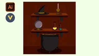 Adobe Illustrator Speed Art - Creating Witch Inventory