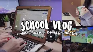 School vlog ☁️🌱 (transition to online classes, being productive in quarantine, animal crossing)