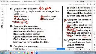 DİM Magistr/Complete the sentences test izahı
