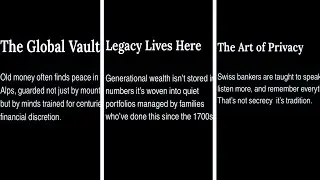 The Global Vault: 🤫 Where Generational Wealth & Swiss Privacy Unite 🏔️