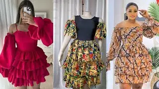 How to Make Three Layered Gathered Dress with a Cold Sleeve. #rufflesleeves #sewingtutorial