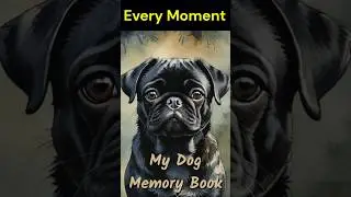 Capture Every Precious Moment - Black Pug Dog Memory Journal #doglove