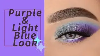 Purple & Light Blue Eye Makeup Tutorial