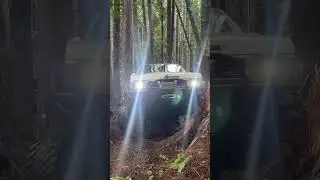 SAS Nissan using the rockslides #forest #automobile #offroading #Nissan #Wheeling