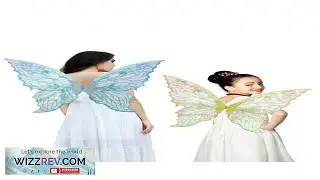 1pc Gold Foil Butterfly Fairy Wings COS Dress Up Holiday Party Costume Review