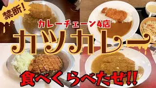 【揚げ物！】カレーチェーンのカツカレー食べくらべ！カツが各店個性的！全然違うの、カツが！【とんかつ】