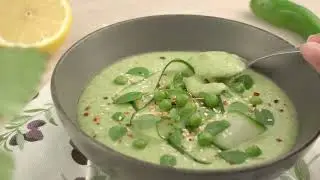 Sopa ligera de chicharos frescos en 5 minutos | Gazpacho verde