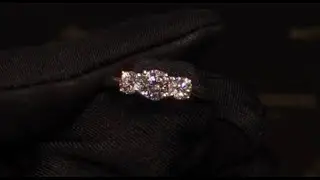 #53268 | T1.01ct/C0.53ct | Forevermark Three Stone Diamond Engagement Ring | Set in Platinum