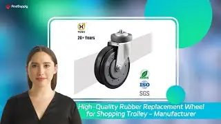High-Quality Rubber Replacement Wheel for Shopping Trolley - Manufacturer