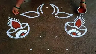 Maatu Pongal kolam|5*3 sankranti gangireddu muggulu|Basavanna muggulu|easy maadu kolam|super rangoli