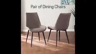 2 Southern Enterprises Waxholme Gray Upholstered Dining Chairs - The Classy Home