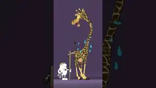 Giraffe birth . #animation #animationmeme #blender #greasepencil #giraffe #cartoon