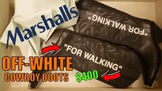 I FOUND OFF-WHITE AT MARSHALL'S | OFF-WHITE COWBOY BOOTS RETAIL $1500!!