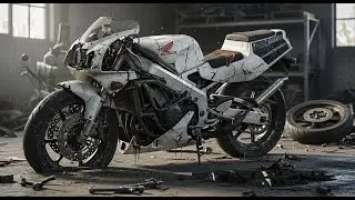 ASMR Motorcycle Restoration Full Rebuild of White Honda NSR500 1994 | Abandoned to Brand New
