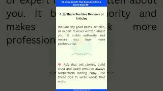 Ad Copy Secrets That Grab Attention & Boost Sales Tip 004     #adaptlearnthrive #prawfeed