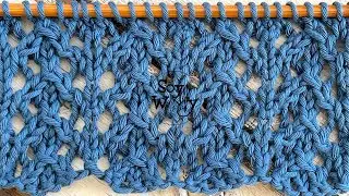 Cómo tejer el Punto Celosía en dos agujas (un calado vintage precioso!) - Soy Woolly