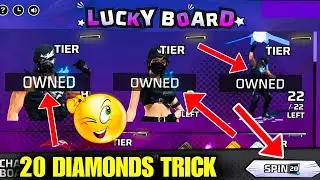 LUCKY BOARD 20 DIAMOND TRICK || LUCKY BOARD EVENT FREE FIRE || FREE FIRE NEW EVENT