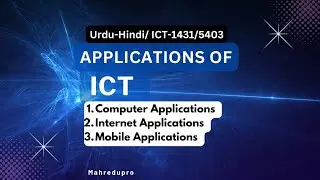 Applications of ICT / Computer, Internet and Mobile Applications / ICT 1431 / 5403