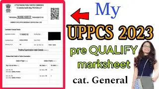 my prelims marksheet📝| Uppcs 2023📕#study #explore #motivation #upsc
