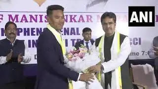 CM Manik Saha Honours Manisankar Murasingh on Ranji Milestone