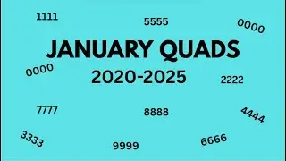 January Quad Numbers History (2020&ndash;2025) &mdash; Every State, Every Hit!