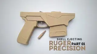 Ruger precision cardboard sniper || shell ejecting part 01 || how to make cardboard gun
