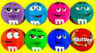 6 Minutes Satisfying with Unpacking Brilliant Tins with Rainbow Skittles and Tasty M&M'S Candy ASMR