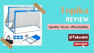 Topika &ndash; Fold-Up Portable Kids Soccer Goal Set Soccer Nets for Training