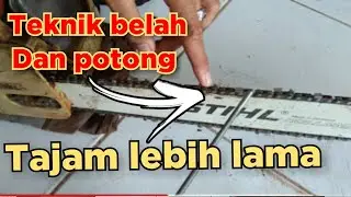cara mengasah rantai senso || mengikir rantai chainsaw stihl potong dan belah
