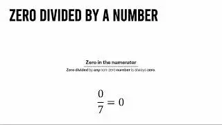 Zero Divided by a Number | Arithmetic #132