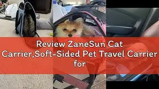Review ZaneSun Cat Carrier,Soft-Sided Pet Travel Carrier for Cats,Dogs Puppy Comfort Portable Foldab