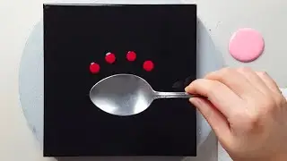 (1165) How to paint flowers with a spoon | Acrylic Paint & Water | Painting Ideas | Designer Gemma77