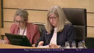 Stage 3 Proceedings: Land Reform (Scotland) Bill - 5 November 2025