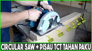 Tes Circular Saw Pencari Cuan BOSCH GKS 130 & Mata Pisau TCT Tahan Paku / Serkel / Tukang / Interior