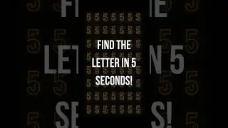 99% Can't Find The Hidden Letter In 5 Seconds!