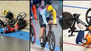 Terrifying Crash! Three Cyclists COLLIDE at 40mph in Olympic Velodrome
