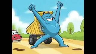 The little car and the big truck are friends|#kids #cartoon #2dcartoonvideo 
