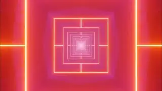 NEON TUNNEL BACKGROUND VIDEO - LED Lights Screensaver - 1 Hour