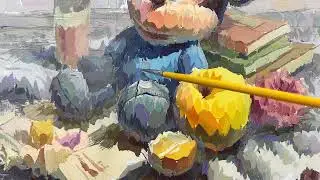 Drawing and Coloring a Doll and Apple | Amazing Drawing