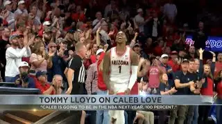Arizona's Tommy Lloyd confident Caleb Love will be in NBA next year