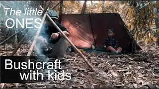 Bushcraft with children  &bull; The experience of making a fire &bull; Grilled Sausage &bull; Lemon tea, Asmr