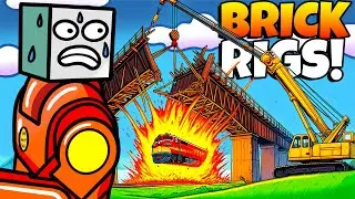 Brick Rigs but We Used a Crane to Lift a Bridge Over a Train but Then We Died
