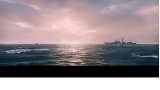 American Submarine VS Russian missiles Vs Russian destroyer war scene