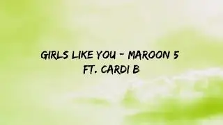 Girls like you lyrics edit song| maroon 5 | cardi b | Red Pill Blues | drama hunt music