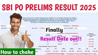 Sbi po prelims result 2025 | Sbi po prelims result kaise check kare | How to check sbi po prelims 