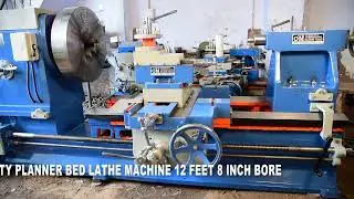 Heavy Duty Lathe Machine 12 Feet x 26 x 24 x 8 Inch Bore By OM Brand - India