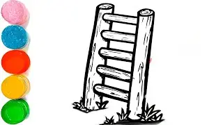 How To Draw 3D Ladder Drawing | Beautiful Ladder Drawing Step by Step | Ladder Drawing for Kids